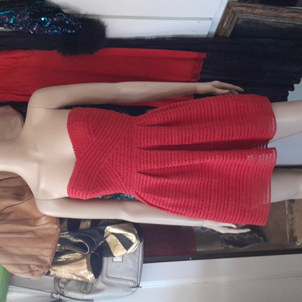SEXY Scarlett Red Strapless Micro Mini Dress by Forever 21 NWT